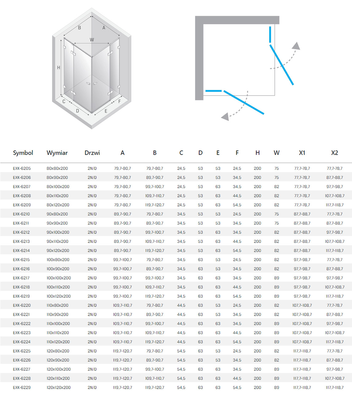 New Trendy Eventa Black chrome rysunek techniczny